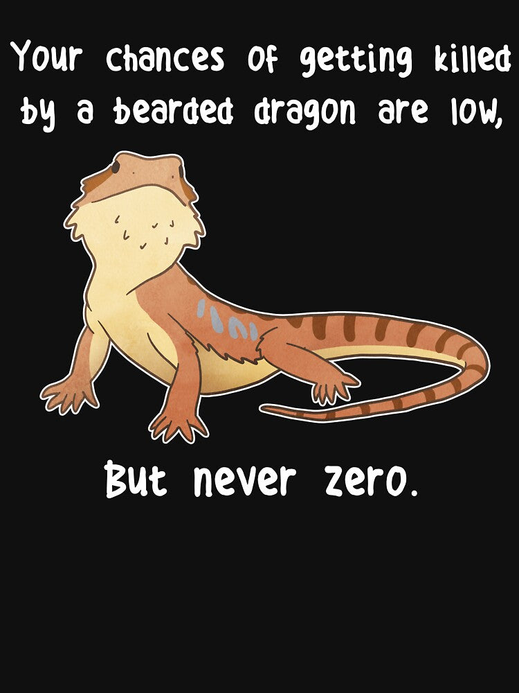 Bearded Dragon Lizard Reptile Never Zero by Clara Hollins T-Shirts, Hoodie, Sweatshirt | BlankRebels.com (Image 3)