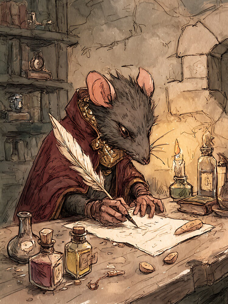 Light Academia Aesthetic: Mouse's Calligraphy Practice by bapupa T-Shirts, Hoodie, Sweatshirt | BlankRebels.com (Image 3)
