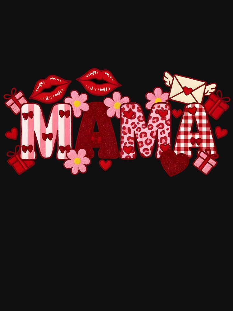 Mama Valentine's Day Preppy Valentine Mama by KroghDs T-Shirts, Hoodie, Sweatshirt | BlankRebels.com (Image 3)