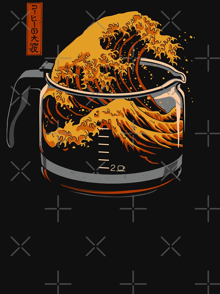 The Great Wave of Coffee by Elan Harris T-Shirts, Hoodie, Sweatshirt | BlankRebels.com (Image 3)
