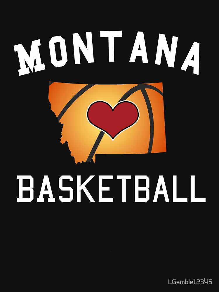 Fun Montana Loves Basketball Design by LGamble12345 T-Shirts, Hoodie, Sweatshirt | BlankRebels.com (Image 3)