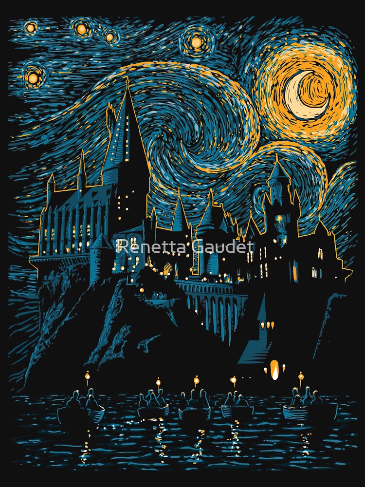 Castle - Starry - Night by RenettaFunky T-Shirts, Hoodie, Sweatshirt | BlankRebels.com (Image 3)