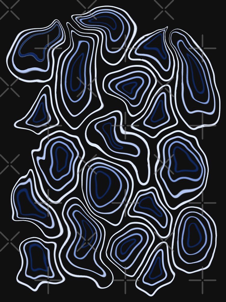 Blue Minimalist Geode Drawing T-Shirts, Hoodie, Sweatshirt