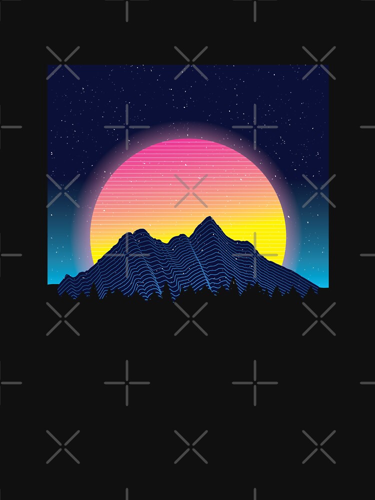 Retro sunset mountains by DerSenat T-Shirts, Hoodie, Sweatshirt | BlankRebels.com (Image 3)