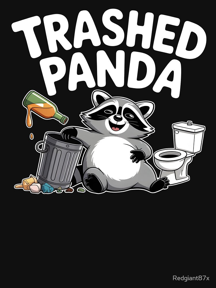 Trashed Panda Drunk Raccoon – Funny Animal Meme Design by Redgiant87x T-Shirts, Hoodie, Sweatshirt (Image 3)