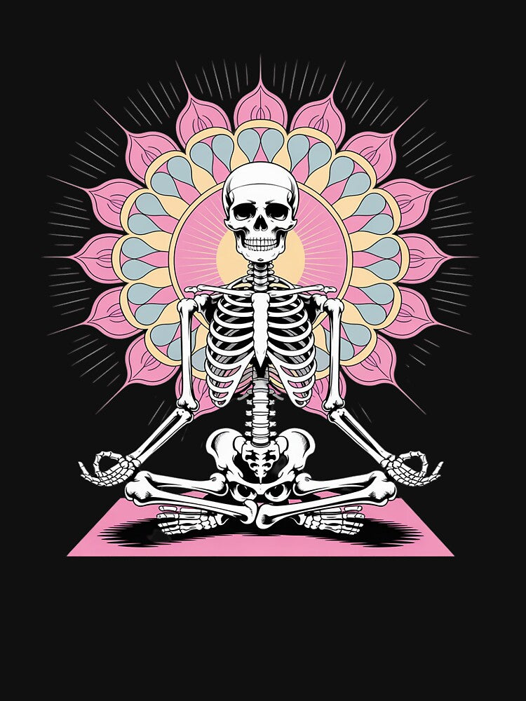 Skeleton Yoga Lotus with Mandala by SnackPAC T-Shirts, Hoodie, Sweatshirt | BlankRebels.com (Image 3)
