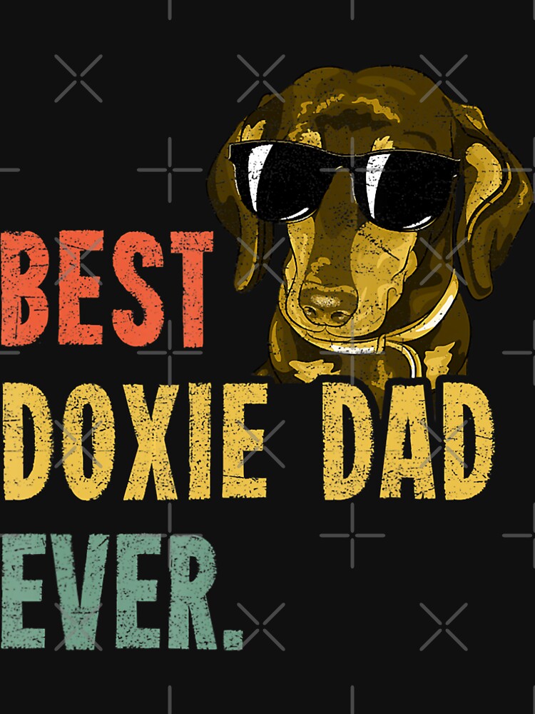 Best Doxie Dad Ever Retro Dog Funny Fathers Day Vintage T-Shirt by samishoops