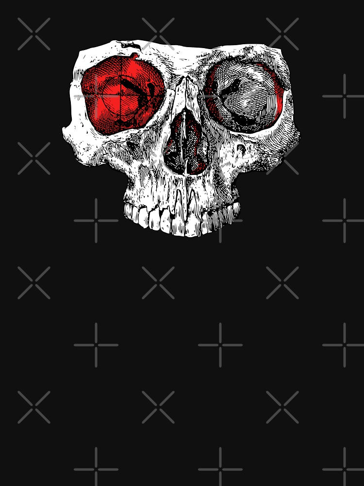 Skull face with red eye by Marker7 T-Shirts, Hoodie, Sweatshirt | BlankRebels.com (Image 3)