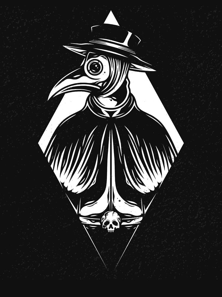Plague Doctor Black And White Diamond by PlagueCity T-Shirts, Hoodie, Sweatshirt | BlankRebels.com (Image 3)
