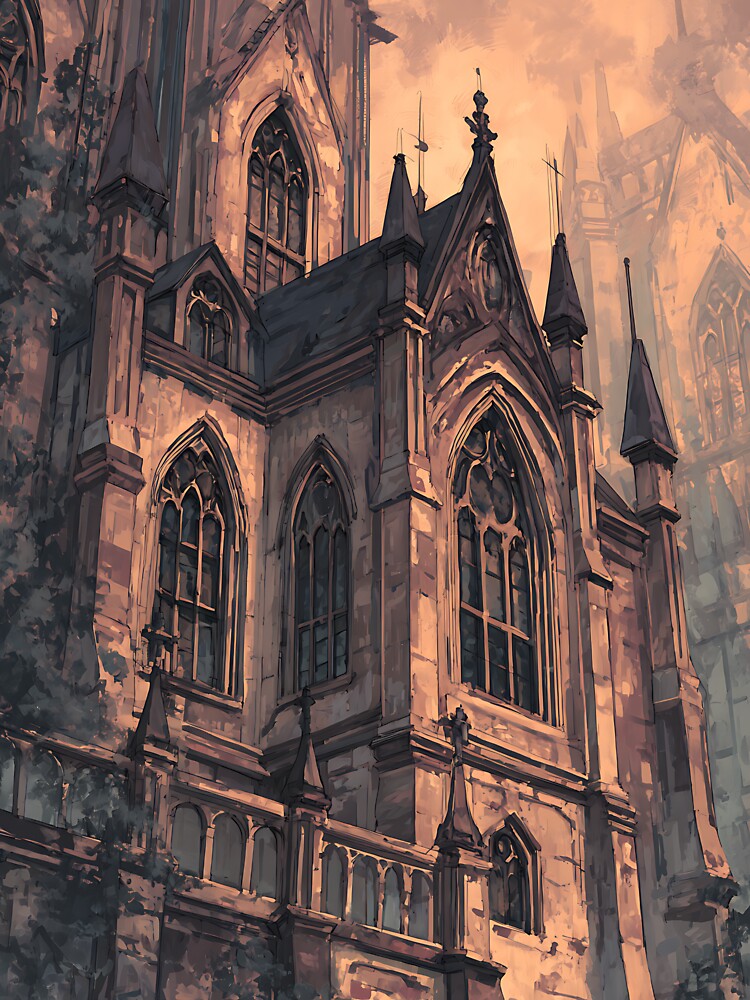 Haunted Dark Academia Gothic Architecture by bapupa T-Shirts, Hoodie, Sweatshirt | BlankRebels.com (Image 3)