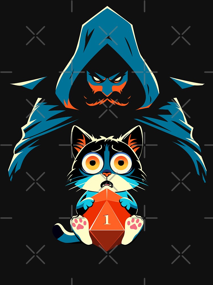 Funny Scared Cat with Game Master Tabletop RPG by pixeptional T-Shirts, Hoodie, Sweatshirt | BlankRebels.com (Image 3)