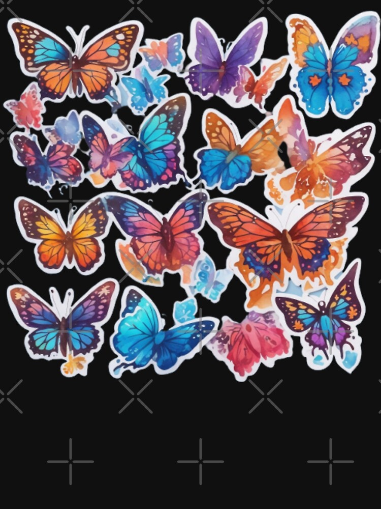 Butterfly aesthetic rainbow art by Rrrmin T-Shirts, Hoodie, Sweatshirt | BlankRebels.com (Image 3)