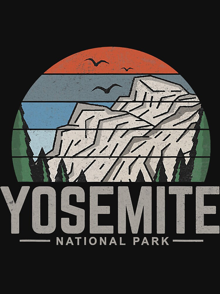Vintage Retro Yosemite National Park by SkyCloudBlue T-Shirts, Hoodie, Sweatshirt | BlankRebels.com (Image 3)