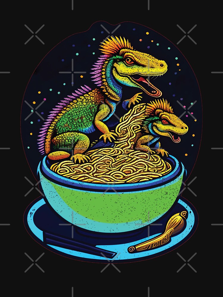 Funny Bearded Dragons Eating Noodles by Trendy Valley T-Shirts, Hoodie, Sweatshirt | BlankRebels.com (Image 3)