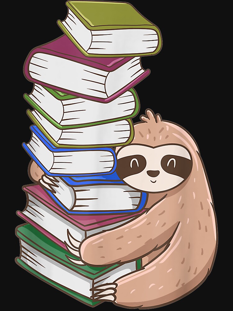 Sloth Reading Books Tee Librarian Gifts by ReeseTee Hoodie, Sweatshirt | BlankRebels.com (Image 3)