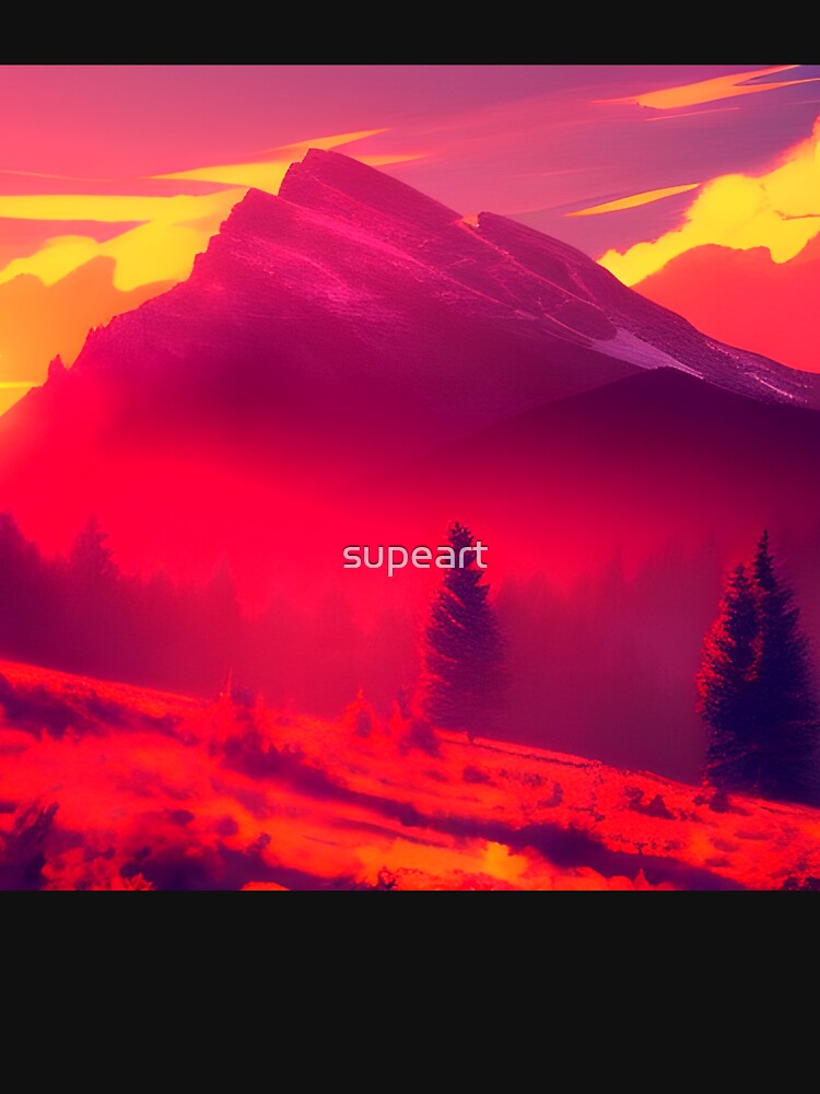 Minimalist Landscape Mountain Valley: A Stunning Addition to Your Home Decor by supeart T-Shirts, Hoodie,... (Image 3)