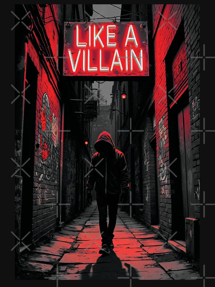 Like a Villain, Graphic, Music Lover, Em, Rock Metal, Metalcore Alternative by SRM Art Designs T-Shirts,... (Image 3)