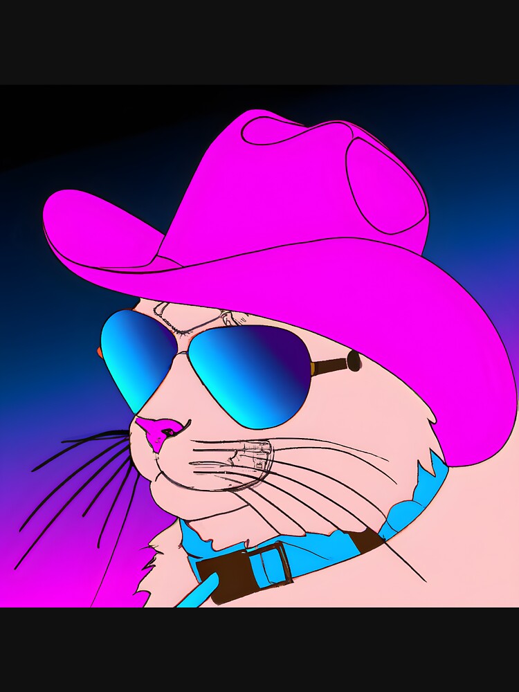 Synthwave Cowboy Cat, "Meowdy Partner" by OuttaWorldDesig T-Shirts, Hoodie, Sweatshirt | BlankRebels.com (Image 3)