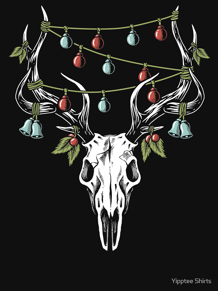 Christmas Reindeer Skull Decorations by Yipptee Shirts Hoodie, Sweatshirt | BlankRebels.com (Image 3)