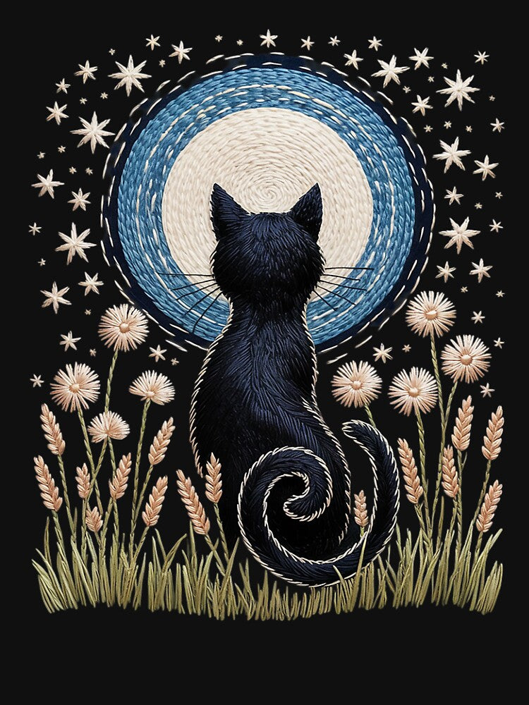 Floral Black Cat Moon Halloween Cottagecore Aesthetic by MyzoToyota T-Shirts, Hoodie, Sweatshirt | BlankRebels.com (Image 3)