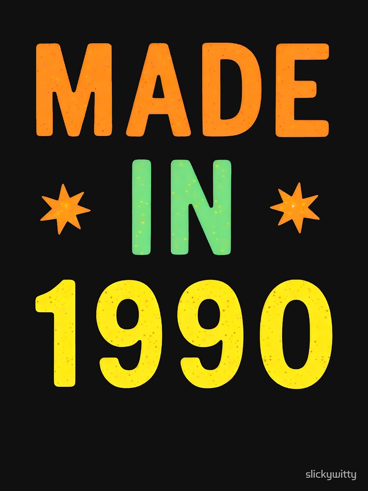 Made In 1990 - Retro Birthday Gift Shirt by slickywitty Hoodie, Sweatshirt | BlankRebels.com (Image 3)