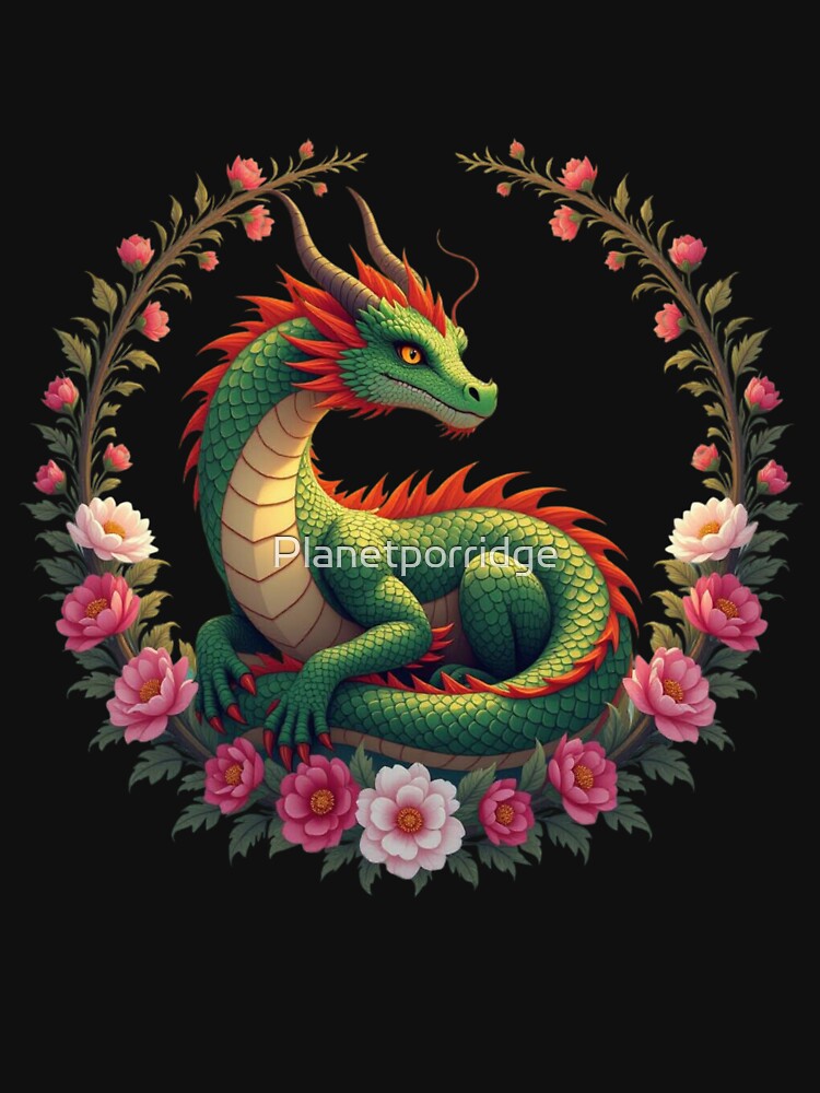 Flower Dragon Art by Planetporridge T-Shirts, Hoodie, Sweatshirt | BlankRebels.com (Image 3)