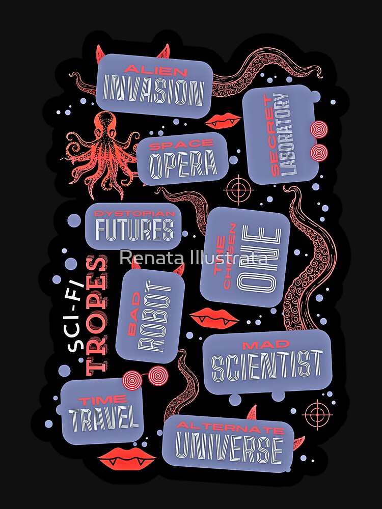 Scifi Tropes Science Fanfiction by Renata Illustrata T-Shirts, Hoodie, Sweatshirt | BlankRebels.com (Image 3)