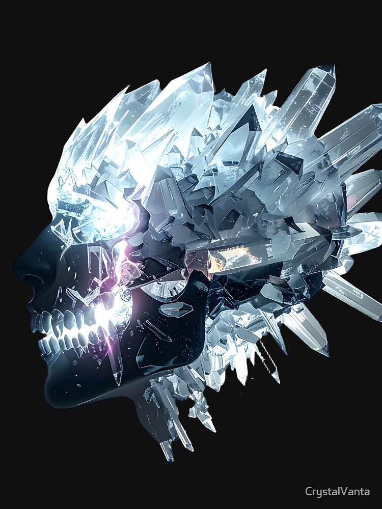 Luminous Crystal Skull Ethereal Prism Art by CrystalVanta T-Shirts, Hoodie, Sweatshirt | BlankRebels.com (Image 3)