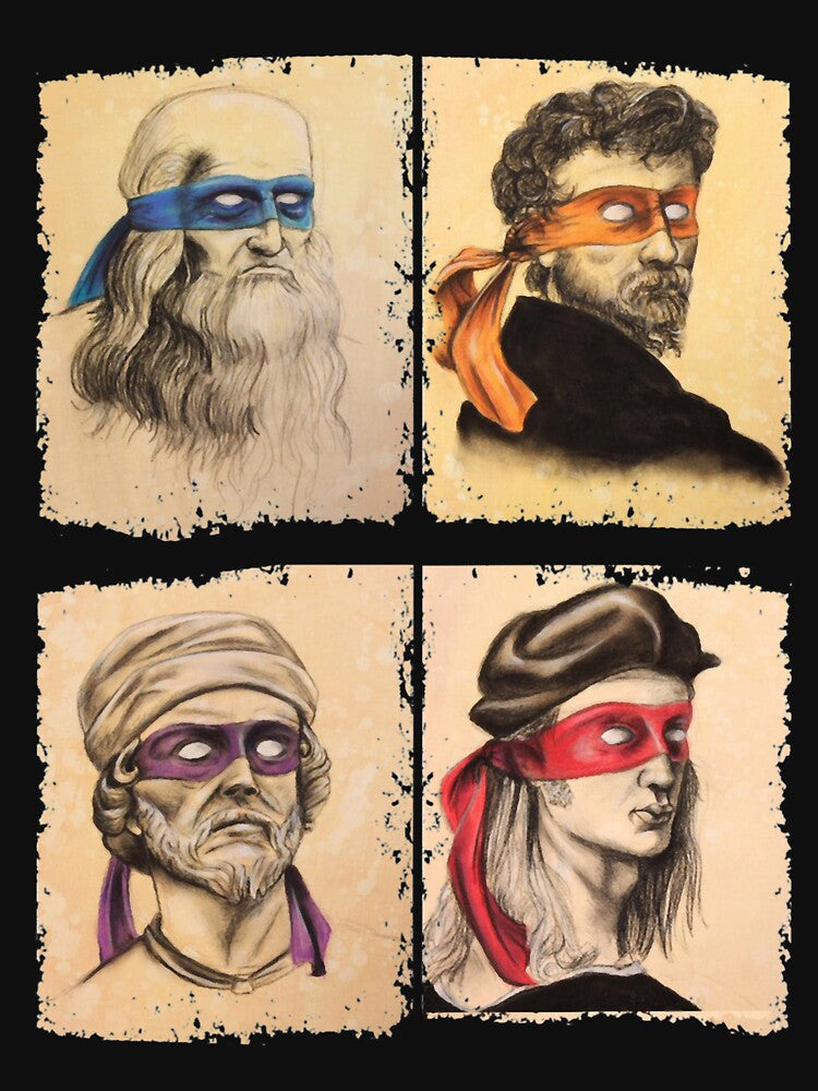 Funny Italian Artists Turtles Art Lovers Gift Renaissance Ninja Artists for women men by SirrelShearer... (Image 3)