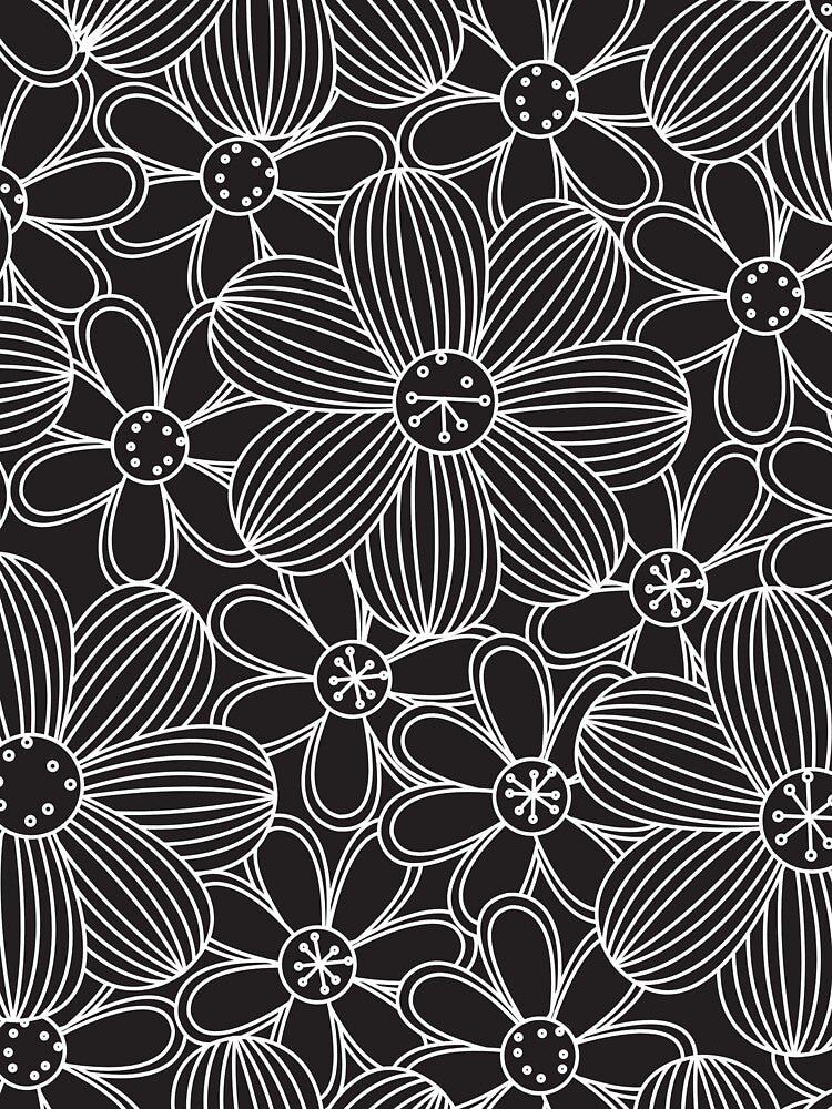 black anfd white flowers by artbyrosse T-Shirts, Hoodie, Sweatshirt | BlankRebels.com (Image 3)