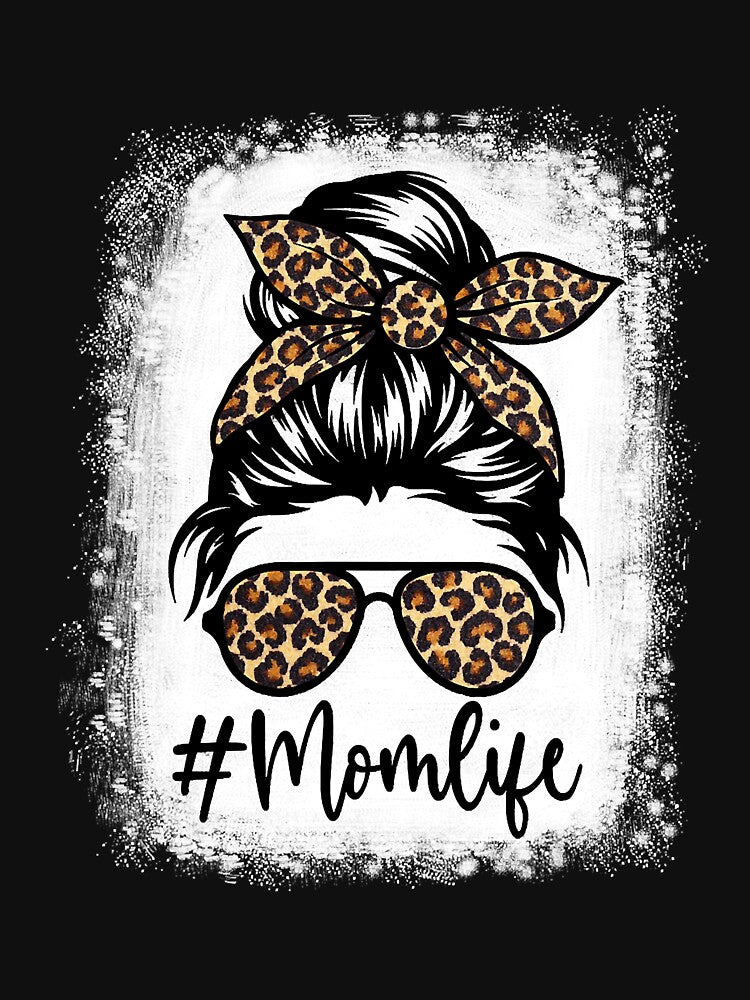 Mom Life Bleached Women Messy Bun by ryanbrian T-Shirts, Hoodie, Sweatshirt | BlankRebels.com (Image 3)
