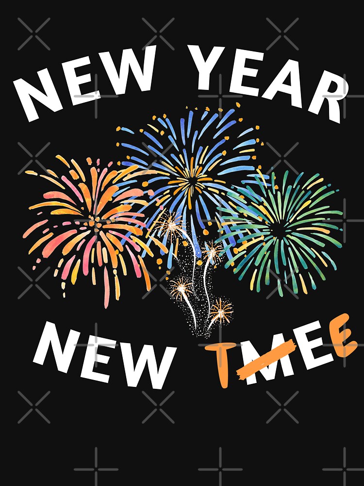 New Year New Tee, New Year New Me Funny by ladylaughprints
