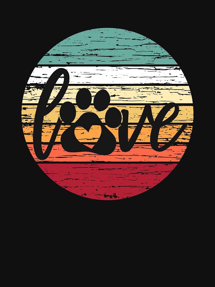 Paw Love - Vintage Style Dog by casestees T-Shirts, Hoodie, Sweatshirt | BlankRebels.com (Image 3)