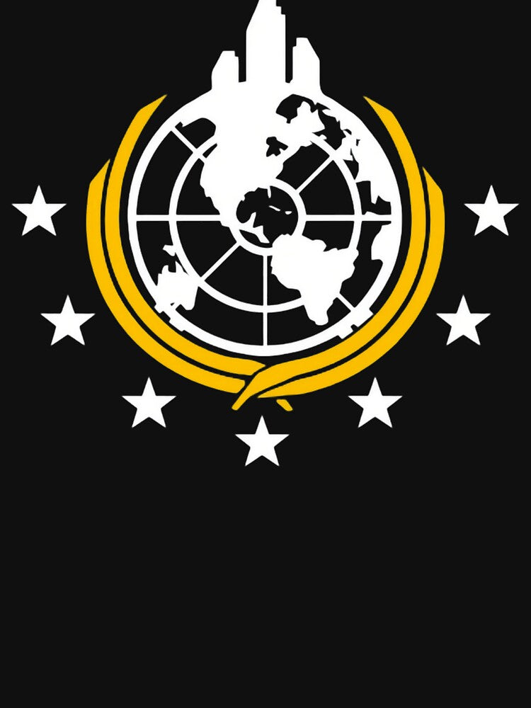 Super Earth Logo by Blxck-Noise-Clothing T-Shirts, Hoodie, Sweatshirt | BlankRebels.com (Image 3)