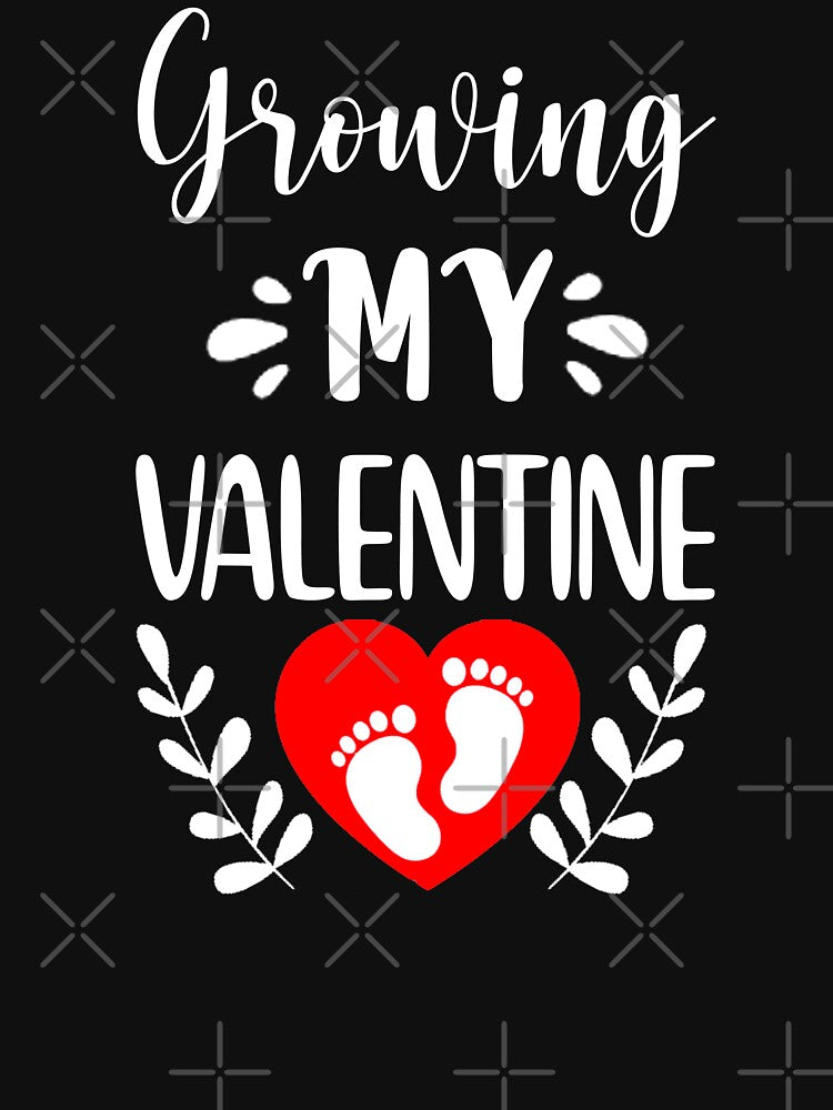 Mommy Valentines Day Gift: Growing My Valentine by AMINE  ★★★★★ T-Shirts, Hoodie, Sweatshirt | BlankRebels.com (Image 3)