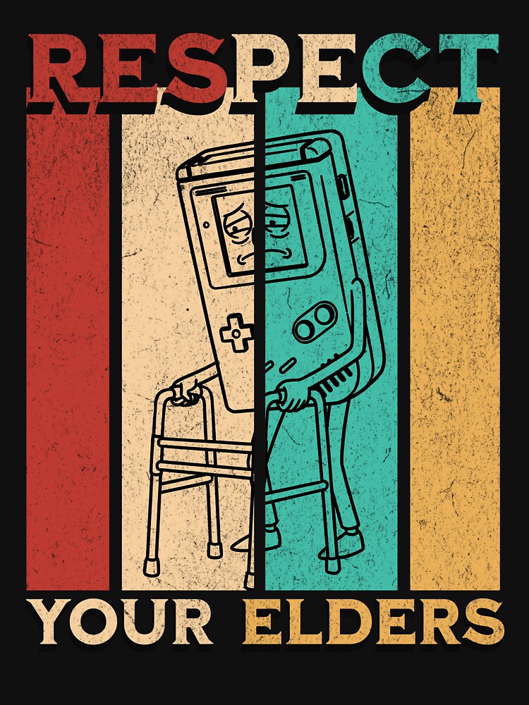 Retro Vintage Respect Your Elders Gamer Gaming Console by UniTeeCo T-Shirts, Hoodie, Sweatshirt | BlankRebels.com (Image 3)