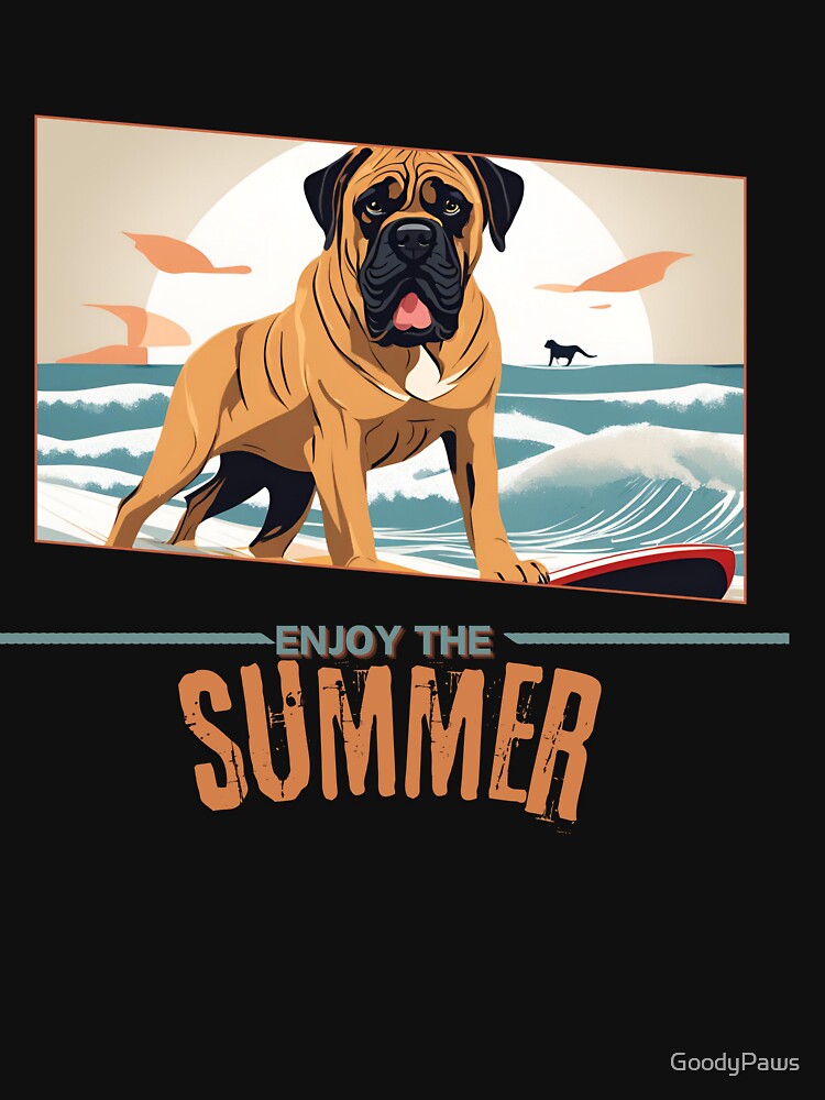 Bullmastiff Dog summer Holidays bullmastiff dog Enjoy the Summer by GoodyPaws T-Shirts, Hoodie, Sweatshirt (Image 3)