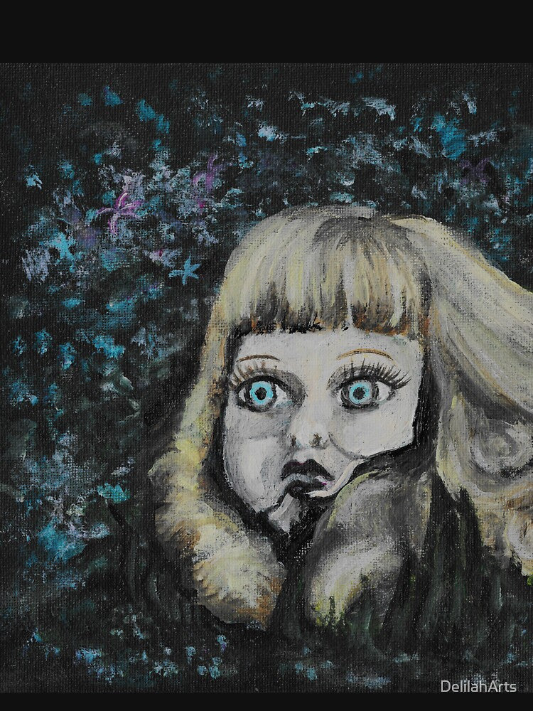Flower Girl - floral painting of doll girl by DelilahArts T-Shirts, Hoodie, Sweatshirt | BlankRebels.com (Image 3)