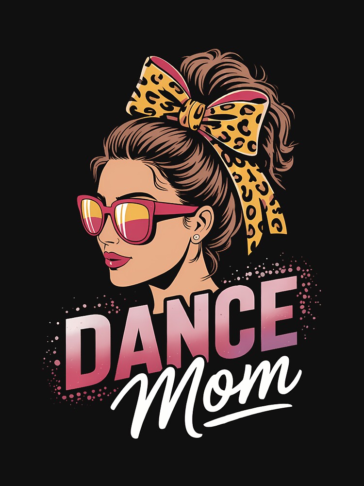 Dance Mom Leopard Messy Bun Bleached Women Mother's Day by Morphologiona T-Shirts, Hoodie, Sweatshirt (Image 3)