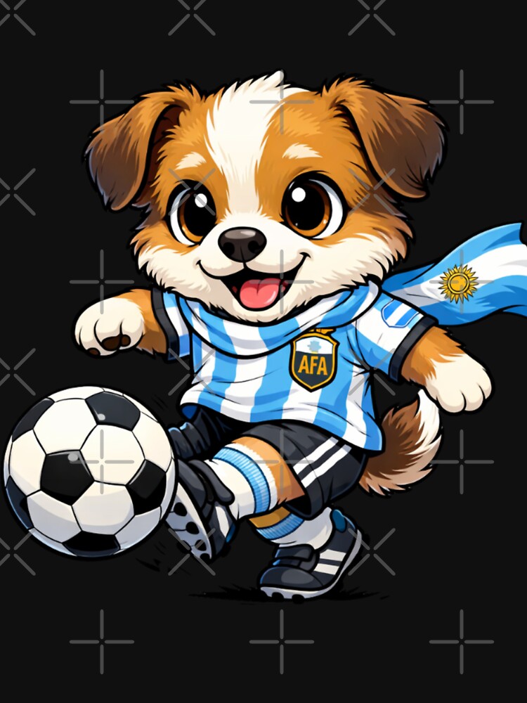 Cute Dog Argentina Soccer Fan Puppy Football by Tsugraf Designs