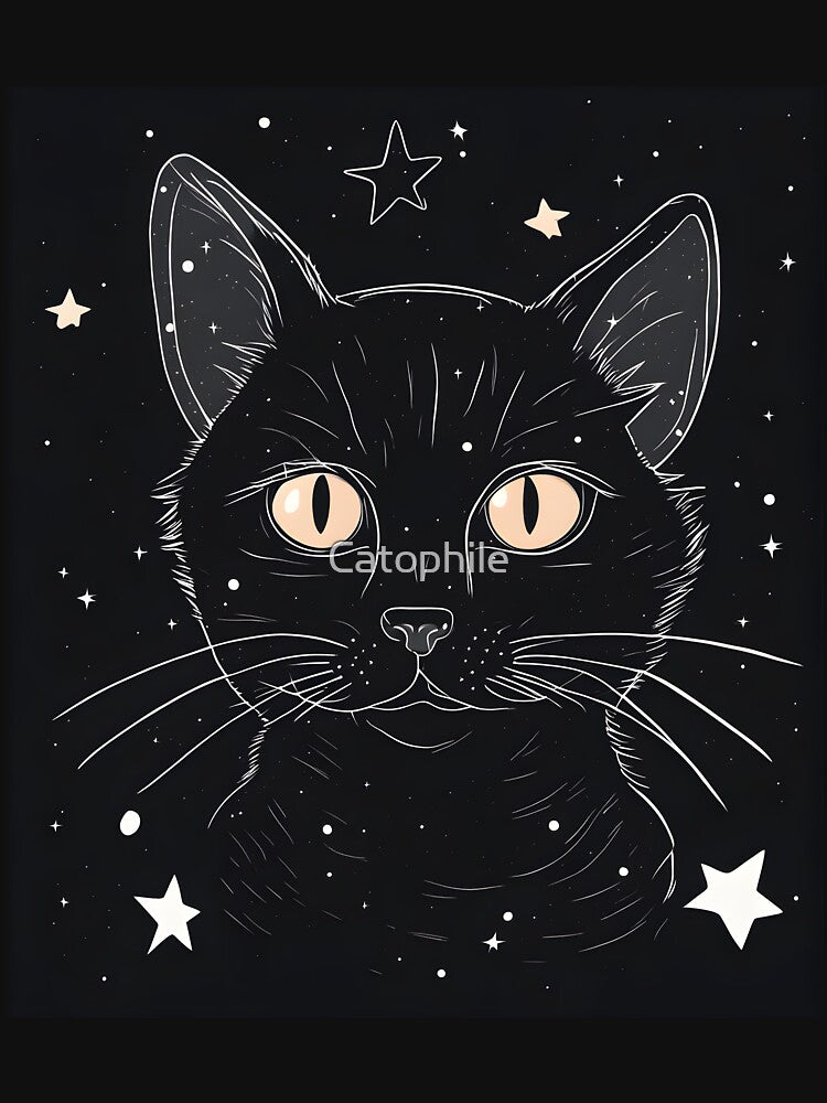 Copy of Copy of Black Cat art by Catophile T-Shirts, Hoodie, Sweatshirt | BlankRebels.com (Image 3)