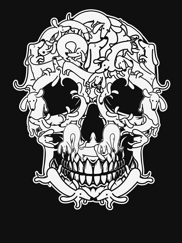 Skull Dachshund Dog Funny Halloween Costume by Teapot-art T-Shirts, Hoodie, Sweatshirt | BlankRebels.com (Image 3)