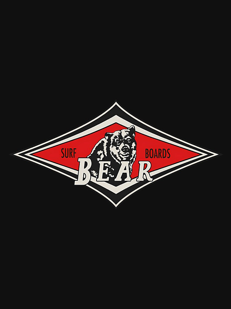 Vintage Surfing Bear Big Wednesday Cult Surfboard Red Surf Logo Diamond Retro T Shirt by ChukyMall Hoodie,... (Image 3)