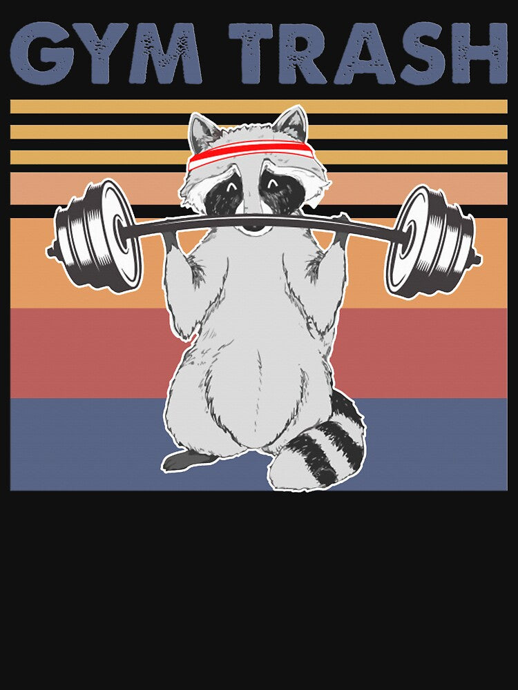 Gym trash Opossum Fitness vintage  Tshirt Funny Gift Women Vintage gift . by thuba257 Hoodie, Sweatshirt (Image 3)