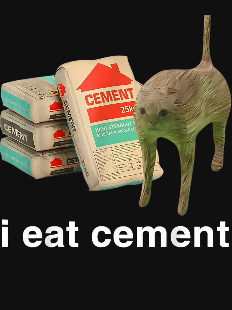 I Eat Cement Cursed Cat Funny Oddly Specific Meme T-Shirts, Hoodie, Sweatshirt