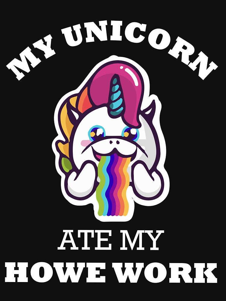My Unicorn Ate My Homework Awesome Rainbow Unicorn Design by AllStarMerch T-Shirts, Hoodie, Sweatshirt (Image 3)