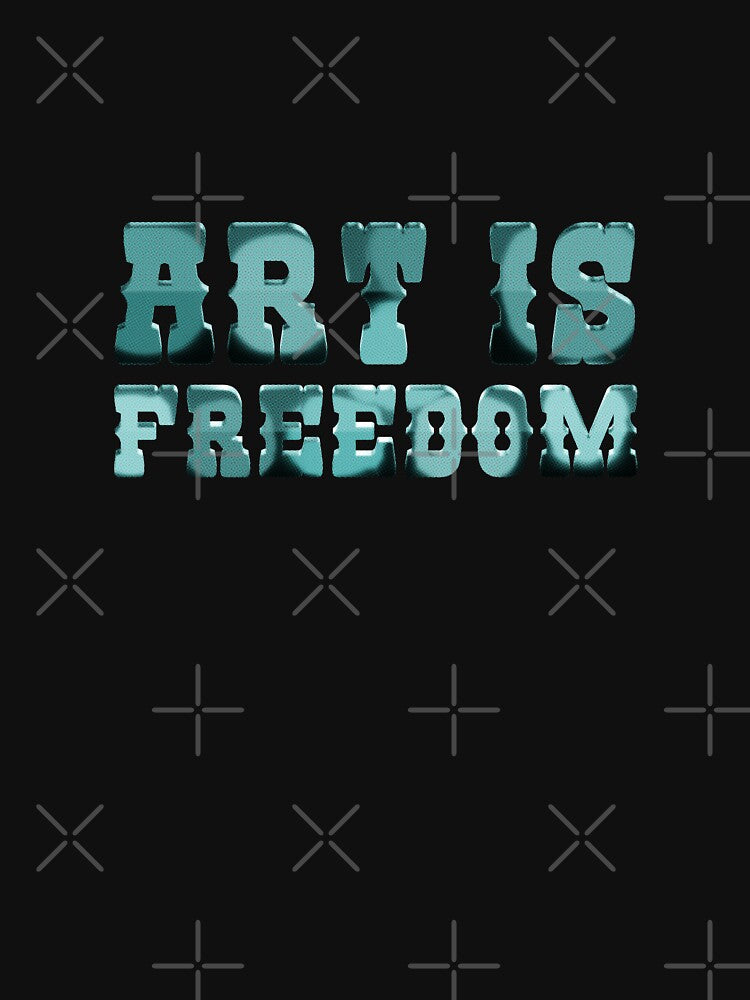 'Art is Freedom' 3D halftone typography by trepiu T-Shirts, Hoodie, Sweatshirt | BlankRebels.com (Image 3)
