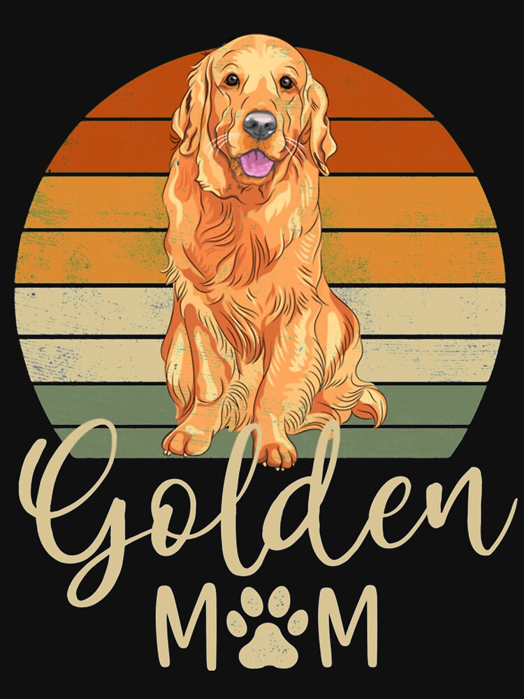 Golden Mom Retro Sunset Golden Retriever Dog Mama by Realmuto T-Shirts, Hoodie, Sweatshirt | BlankRebels.com (Image 3)