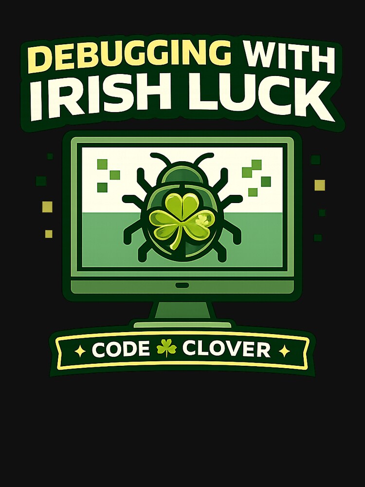 Debugging with Irish Luck Funny Programmer Humor by PunchDrop T-Shirts, Hoodie, Sweatshirt | BlankRebels.com (Image 3)