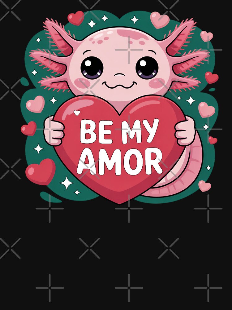 Be My Amor Axolotl Cute Valentines Day by Nzgiftsandmore T-Shirts, Hoodie, Sweatshirt | BlankRebels.com (Image 3)